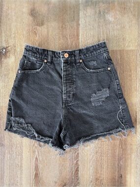 ZARA Black Denim High-Waist Mom-fit Shorts Size:EUR 36/ US 4| Summer Everyday